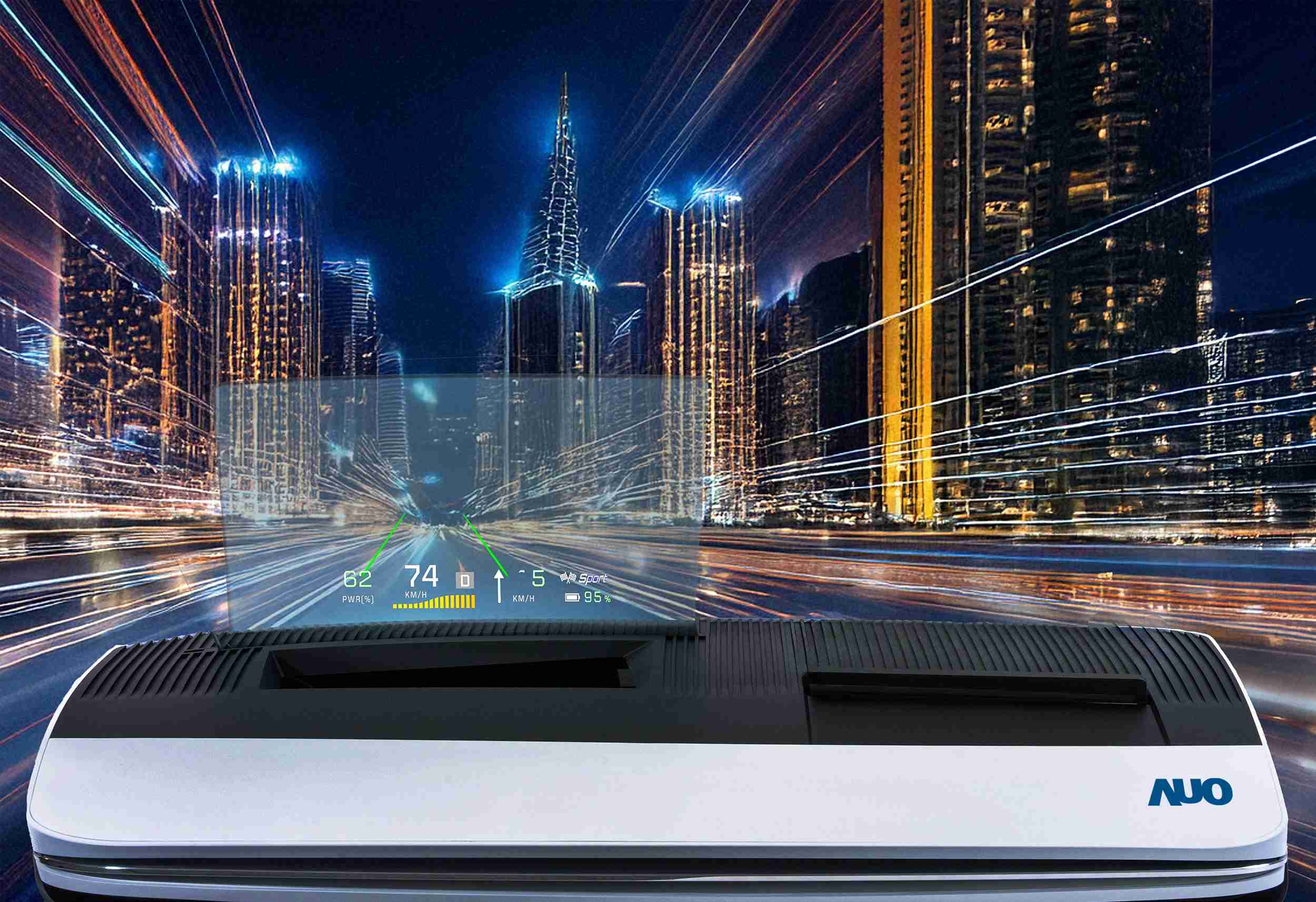 尊龙集团推出13吋Micro LED抬头显示器，，，，提供高入眼亮度、、、高色彩饱和度的显示质量，，，在阳光下或黑暗中都清晰可见，，，并利用Micro LED模块体积小的优势，，，解决车用空间有限的痛点